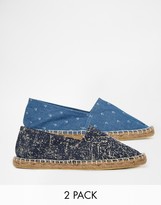 Thumbnail for your product : ASOS JEAN Two Pack Espadrilles
