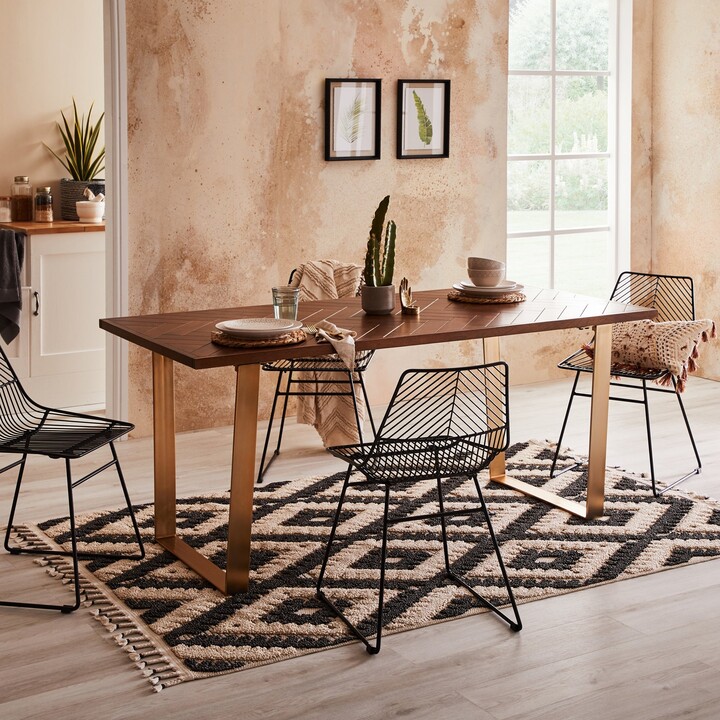 Dunelm Anya 6 Seater Rectangular Dining Table, Mango Wood Brown ShopStyle