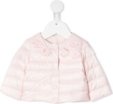 Thumbnail for your product : Moncler Enfant Floral Applique Padded Jacket