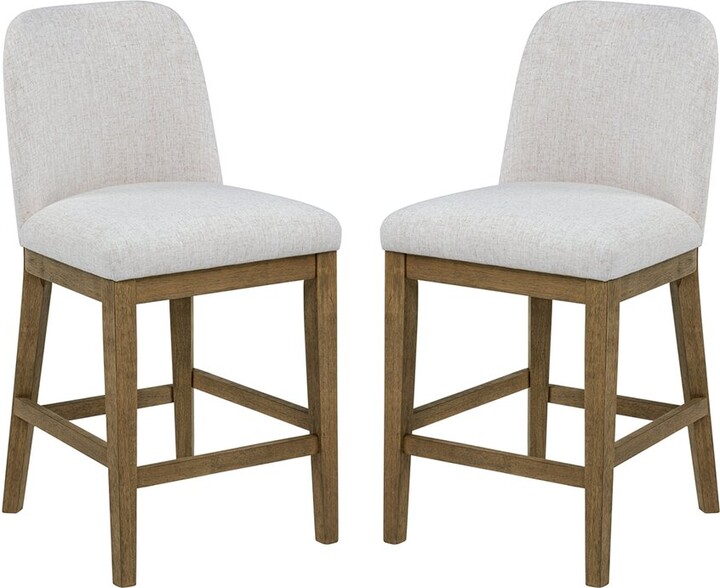Linon Set Of 2 Tucker Upholstered Counter Stools