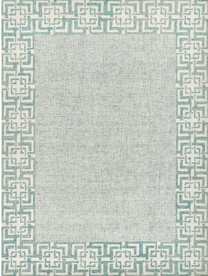 Exquisite Rugs Caprice Oriental Handmade Wool/Cotton Aqua Area Rug
