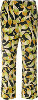 Thumbnail for your product : No.21 leaf print cropped trousers