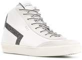 Thumbnail for your product : Leather Crown glitter detail low top sneakers