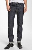 Thumbnail for your product : A.P.C. 'Petit New Standard' Slim Straight Leg Selvedge Jeans (Indigo)