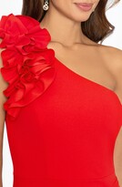 Thumbnail for your product : Xscape Evenings Ruffle One-Shoulder Scuba Crepe Gown