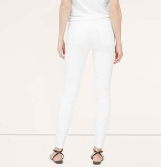 LOFT Petite Modern High Waist Skinny Ankle Jeans in White