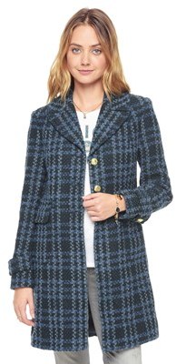 Juicy Couture Basketweave Plaid Coat
