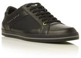 Thumbnail for your product : HUGO APACHE 1V - BLACK Green Eyelet Leather Trainer