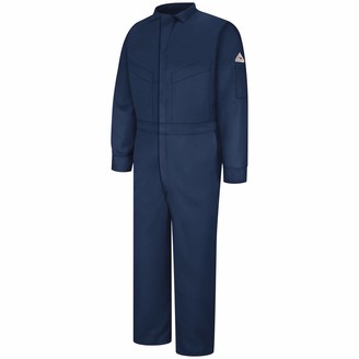 Bulwark Flame Resistant 5.8 oz Cooltouch 2 Long Deluxe Coverall with Concealed Snap Closure On Sleeve Cuff