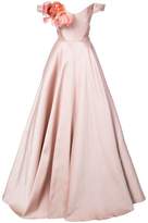 Marchesa off-the-shoulder gown 
