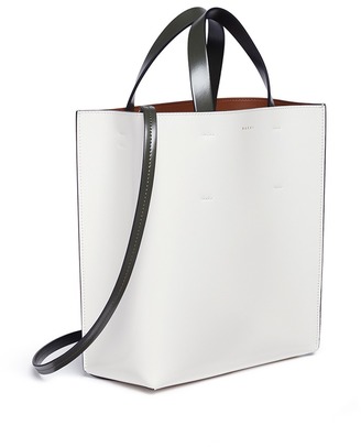 Marni 'Museo' leather shopper tote with removable drawstring bag