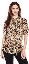 Thumbnail for your product : Calvin Klein Women's Printed Tunic Roll Sleeve Blouse