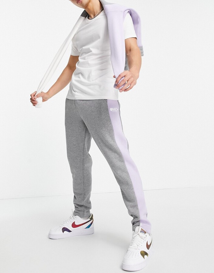 Topman color block sweatpants in gray - part of a set - ShopStyle