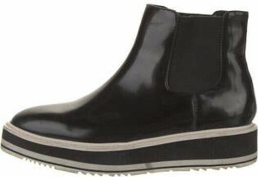 Prada Patent Leather Chelsea Boots - ShopStyle