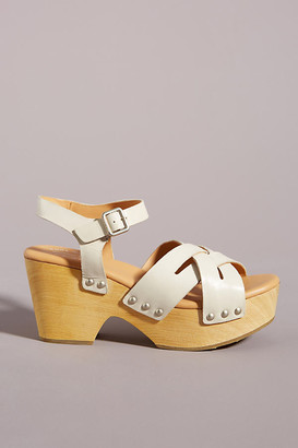 white clog sandals
