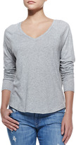 Thumbnail for your product : Vince Long-Sleeve V-Neck Tee, Heather Gray