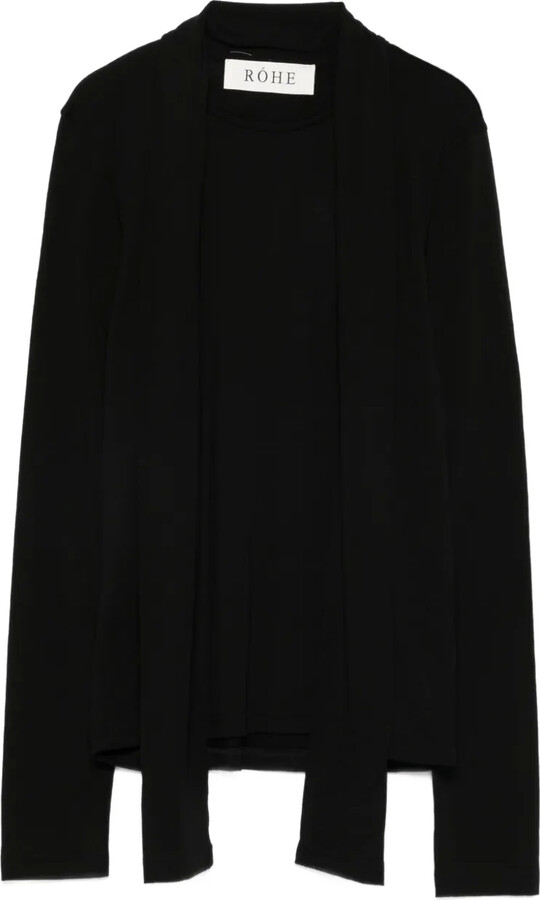 Róhe Long-Sleeved Open-Front Cardigan