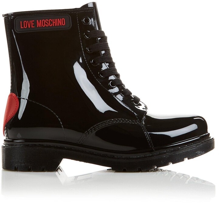 online shop collection Love MoschinoWomen´s Leather Boots For Contrasting  Inserts 814321665 buy outlet -nextg.in