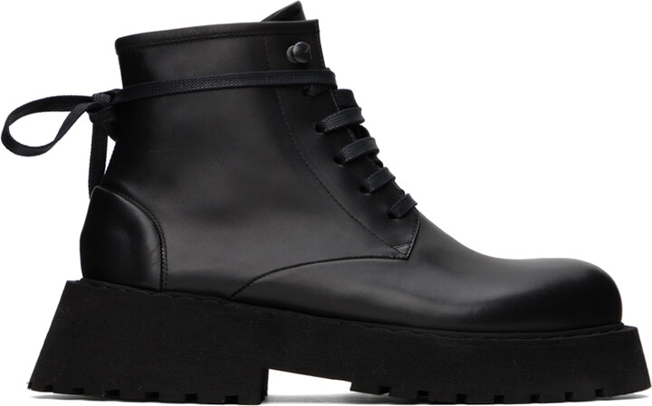 Marsèll Black Micarro Lace Up Ankle Boots