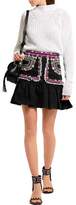 Thumbnail for your product : Isabel Marant Shad Embroidered Cotton-Twill Mini Skirt