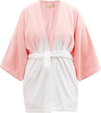 Terry. Belted Tie-dye Cotton Robe