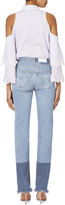 Thumbnail for your product : RE/DONE High-Rise Stove Pipe Two-Tone Jeans