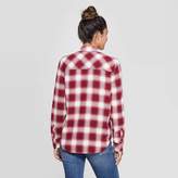 Thumbnail for your product : Universal Thread Women's Plaid Long Sleeve Cotton Flannel Shirt - Universal ThreadTM Burgundy
