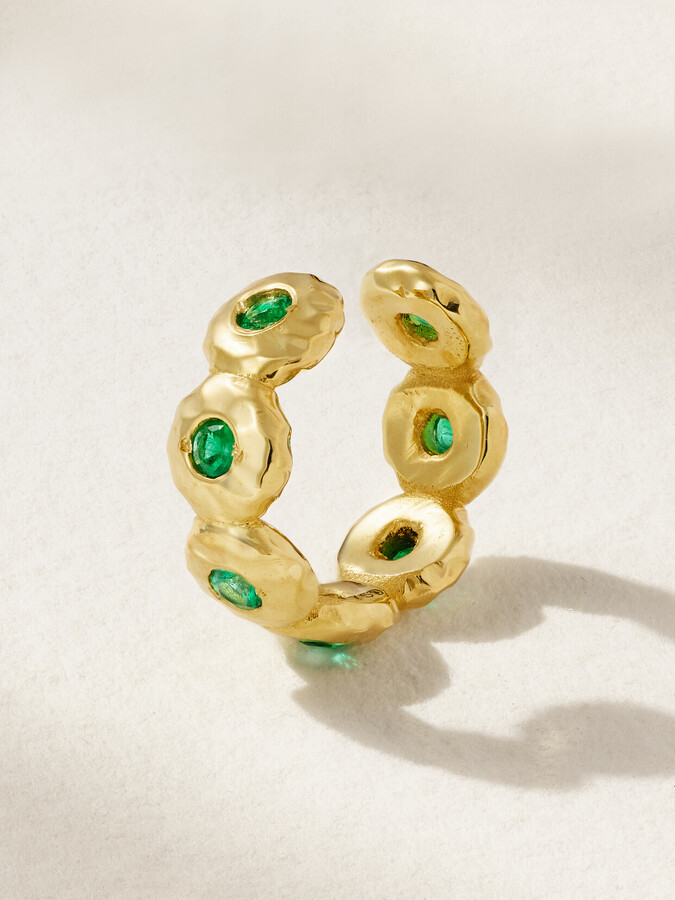 Octavia Elizabeth + Net Sustain Nesting Gem 18-karat Recycled-gold Emerald Ear Cuff - One size