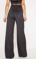 Thumbnail for your product : PrettyLittleThing Hot Pink Faux Suede Wide Leg Trouser