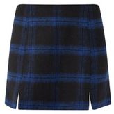 Thumbnail for your product : New Look Blue Brushed Check Notch Split Skirt