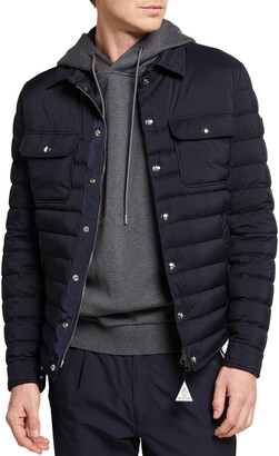 Moncler Men's Mirmande Quilted Down Shirt Jacket - ShopStyle Outerwear