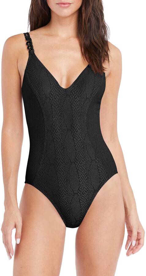 Robin Piccone Eve Scoop Neck One-Piece Swimsuit - ShopStyle