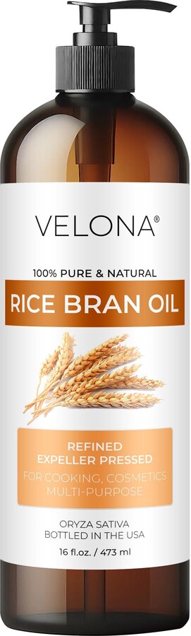 Etsy Rice Bran Oil By Velona 2 Fl Oz - 1 Gallon/128 | Pure & Natural Refined, Expeller Pressed Cooking, Face, Hair, Body & Skin Care