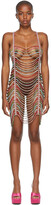 Thumbnail for your product : Area Multicolor Crystal Draped Mini Dress