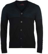 Thumbnail for your product : Pierre Cardin Mens Stripe Panel Cardigan Rib Jumper Long Sleeve Button Front Top