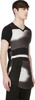 Thumbnail for your product : Julius Black Abstract Rib Jersey T-Shirt