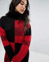 Thumbnail for your product : boohoo Color Block Roll Neck Sweater