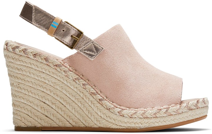 desert taupe suede women's monica wedges
