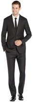 Thumbnail for your product : Giorgio Armani dark grey wool 2-button suit with flat front pants
