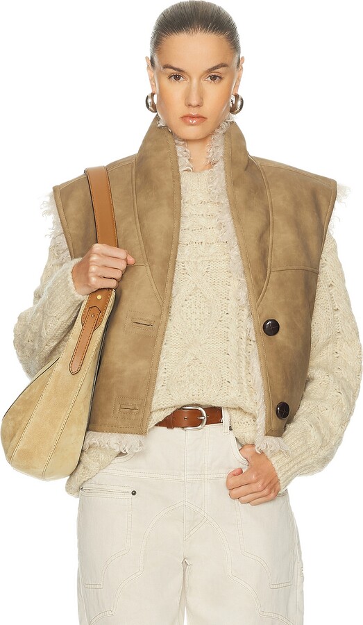 Isabel Marant Etoile Clara Vest in Taupe