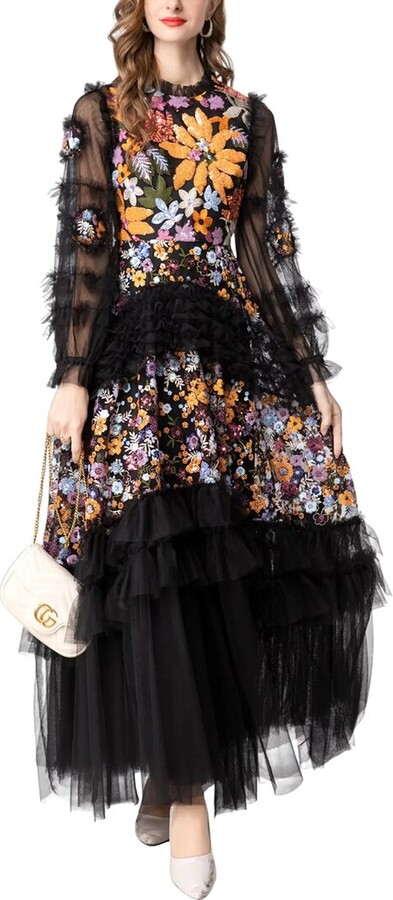 BURRYCO Black Maxi Dress