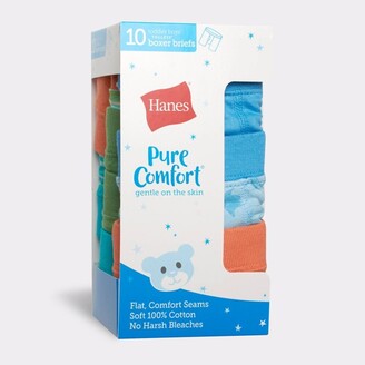 Hanes Toddler Boys' 10pk Pure Comfort Boxer Briefs - Colors May Vary 2T-3T  - ShopStyle