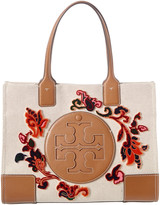 Thumbnail for your product : Tory Burch Ella Coupe Mini Canvas & Leather Tote