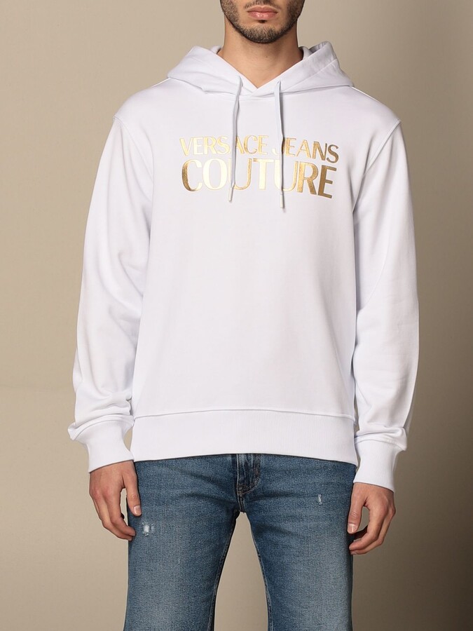 Versace Jeans Couture sweatshirt with laminated logo - ShopStyle