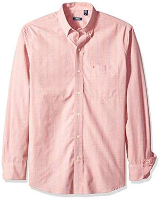Izod Men's Essential Windowpane Long Sleeve Shirt
