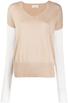 Thumbnail for your product : Ma Ry Ya Two-Tone Knitted Jumper