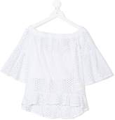Thumbnail for your product : Elsy broderie anglaise pleated trim top