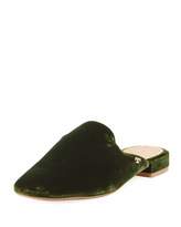Thumbnail for your product : Tory Burch Carlotta Velvet Flat Mule Loafer, Dark Green