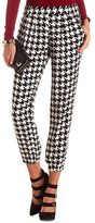 Thumbnail for your product : Charlotte Russe Zipper Pocket Houndstooth Jogger Pants