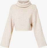Relaxed-fit turtleneck knitted top 